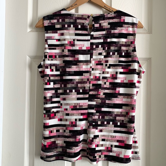 Calvin Klein Pleat Neck Top Sleeveless Size P - Picture 7 of 17